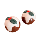 Christmas Pudding Salt and Pepper Shakers