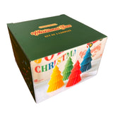 4 Colourful Christmas Tree Candles